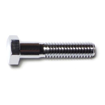 Midwest Fastener Grade 5, 5/16"-18 Hex Head Cap Screw, Chrome Plated Steel, 1-1/2 in L, 10 PK 74086